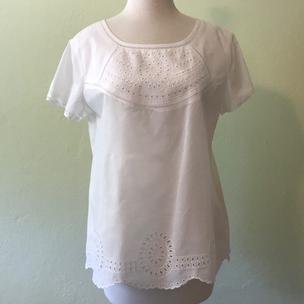White Eyelet Blouse